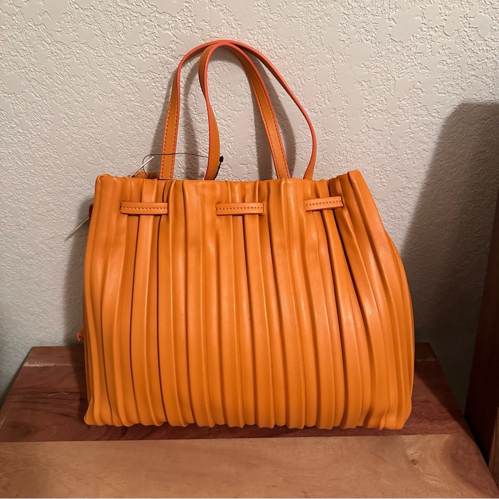 Sondra Roberts Vibrant Orange Tote Handbag NWT